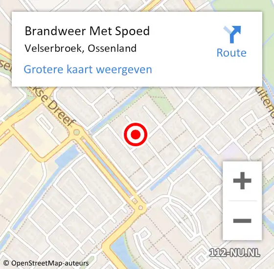 Locatie op kaart van de 112 melding: Brandweer Met Spoed Naar Velserbroek, Ossenland op 23 juli 2022 19:24