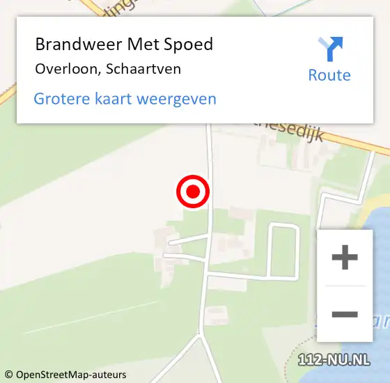 Locatie op kaart van de 112 melding: Brandweer Met Spoed Naar Overloon, Schaartven op 23 juli 2022 22:01