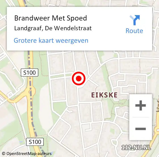 Locatie op kaart van de 112 melding: Brandweer Met Spoed Naar Landgraaf, De Wendelstraat op 24 juli 2022 07:14