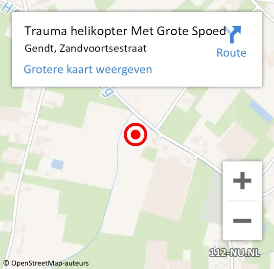 Locatie op kaart van de 112 melding: Trauma helikopter Met Grote Spoed Naar Gendt, Zandvoortsestraat op 24 juli 2022 08:42