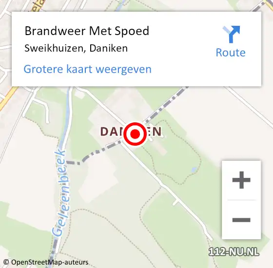 Locatie op kaart van de 112 melding: Brandweer Met Spoed Naar Sweikhuizen, Daniken op 24 juli 2022 09:16