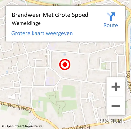 Locatie op kaart van de 112 melding: Brandweer Met Grote Spoed Naar Wemeldinge op 24 juli 2022 15:00