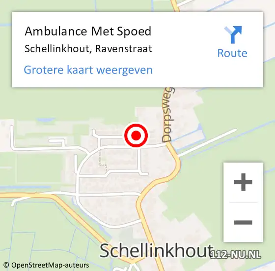 Locatie op kaart van de 112 melding: Ambulance Met Spoed Naar Schellinkhout, Ravenstraat op 24 juli 2022 15:20