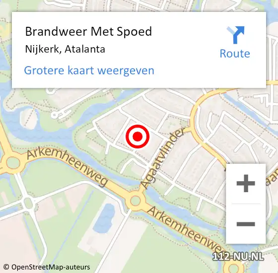 Locatie op kaart van de 112 melding: Brandweer Met Spoed Naar Nijkerk, Atalanta op 24 juli 2022 15:26