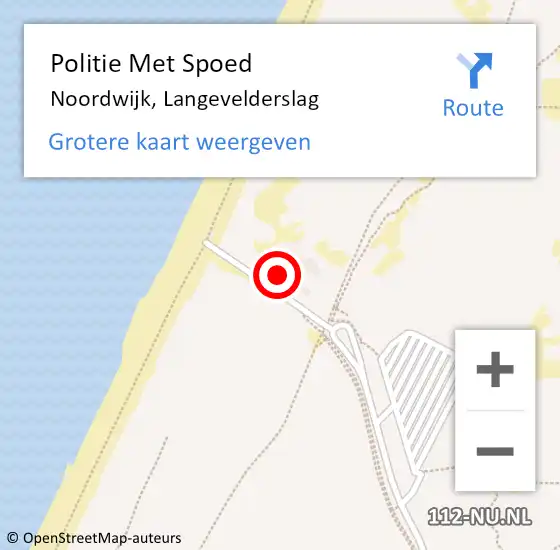 Locatie op kaart van de 112 melding: Politie Met Spoed Naar Noordwijk, Langevelderslag op 24 juli 2022 16:07