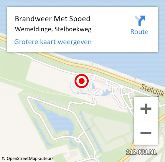 Locatie op kaart van de 112 melding: Brandweer Met Spoed Naar Wemeldinge, Stelhoekweg op 24 juli 2022 21:27