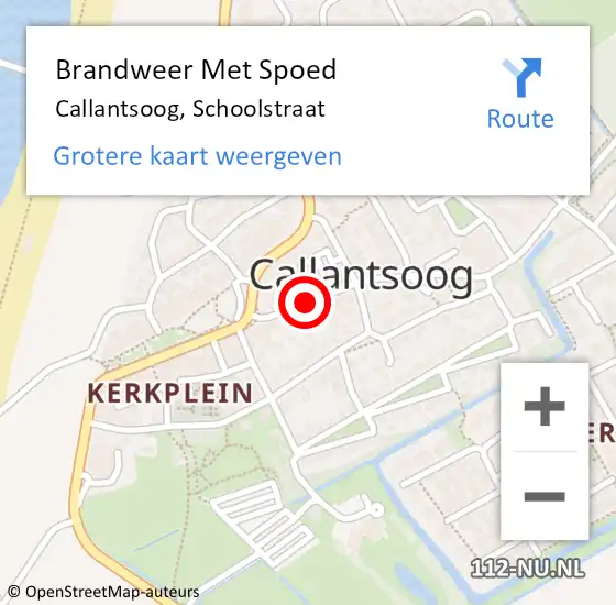 Locatie op kaart van de 112 melding: Brandweer Met Spoed Naar Callantsoog, Schoolstraat op 24 juli 2022 21:40