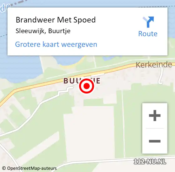 Locatie op kaart van de 112 melding: Brandweer Met Spoed Naar Sleeuwijk, Buurtje op 24 juli 2022 22:30