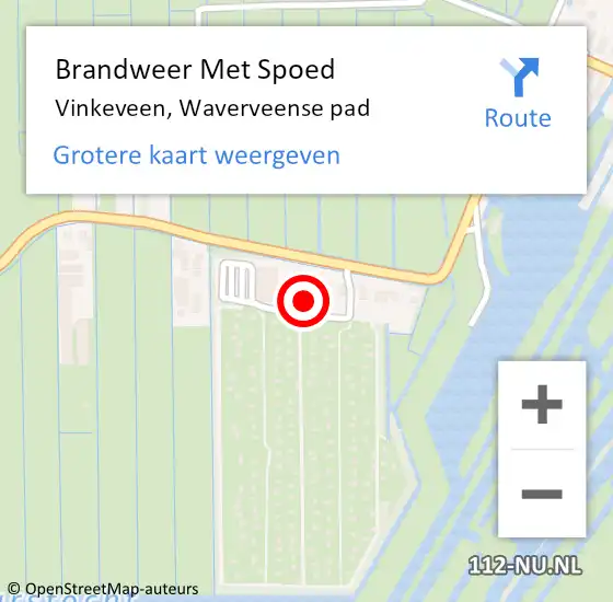 Locatie op kaart van de 112 melding: Brandweer Met Spoed Naar Vinkeveen, Waverveense pad op 25 juli 2022 00:03