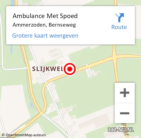 Locatie op kaart van de 112 melding: Ambulance Met Spoed Naar Ammerzoden, Bernseweg op 25 juli 2022 13:21