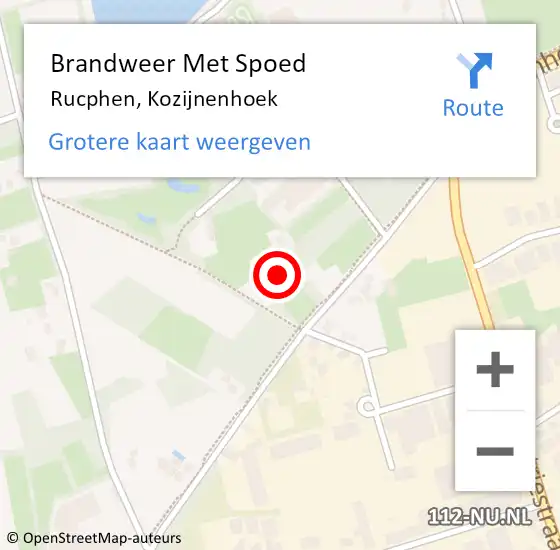 Locatie op kaart van de 112 melding: Brandweer Met Spoed Naar Rucphen, Kozijnenhoek op 25 juli 2022 13:48