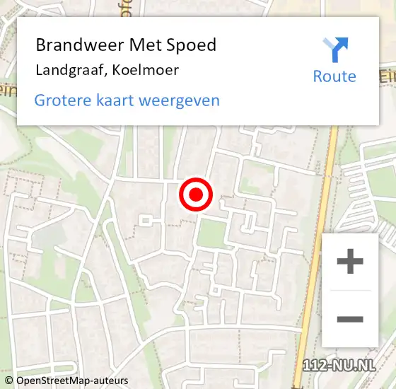 Locatie op kaart van de 112 melding: Brandweer Met Spoed Naar Landgraaf, Koelmoer op 25 juli 2022 14:26