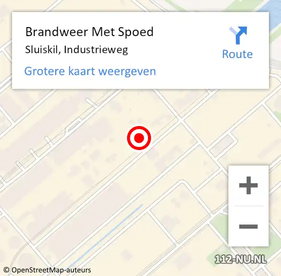 Locatie op kaart van de 112 melding: Brandweer Met Spoed Naar Sluiskil, Industrieweg op 25 juli 2022 15:18