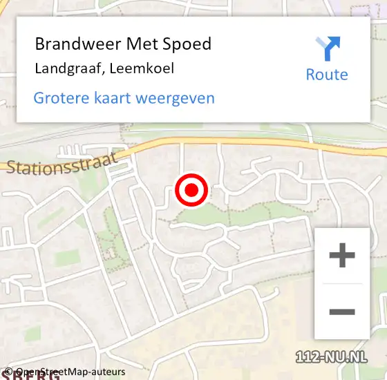 Locatie op kaart van de 112 melding: Brandweer Met Spoed Naar Landgraaf, Leemkoel op 25 juli 2022 16:31