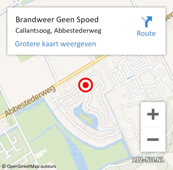 Locatie op kaart van de 112 melding: Brandweer Geen Spoed Naar Callantsoog, Abbestederweg op 25 juli 2022 19:33