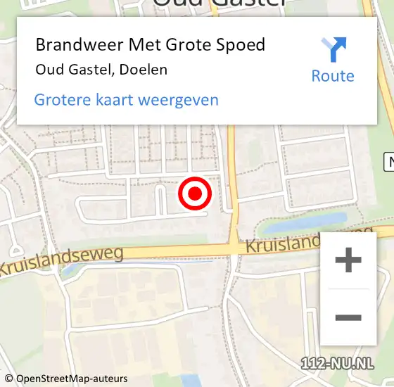 Locatie op kaart van de 112 melding: Brandweer Met Grote Spoed Naar Oud Gastel, Doelen op 25 juli 2022 21:51