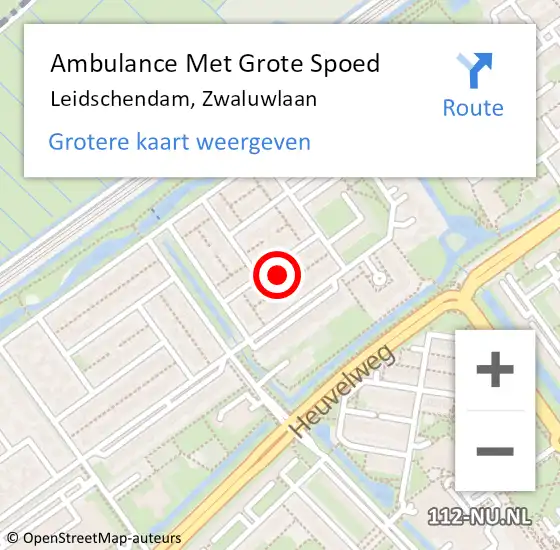 Locatie op kaart van de 112 melding: Ambulance Met Grote Spoed Naar Leidschendam, Zwaluwlaan op 25 juli 2022 21:53