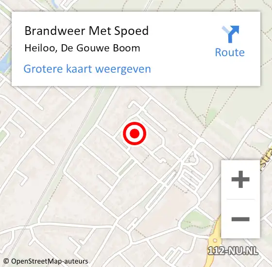 Locatie op kaart van de 112 melding: Brandweer Met Spoed Naar Heiloo, De Gouwe Boom op 25 juli 2022 22:17