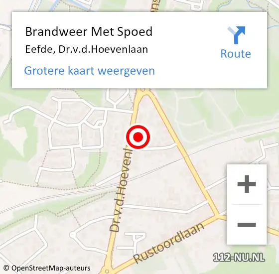 Locatie op kaart van de 112 melding: Brandweer Met Spoed Naar Eefde, Dr.v.d.Hoevenlaan op 26 juli 2022 00:53