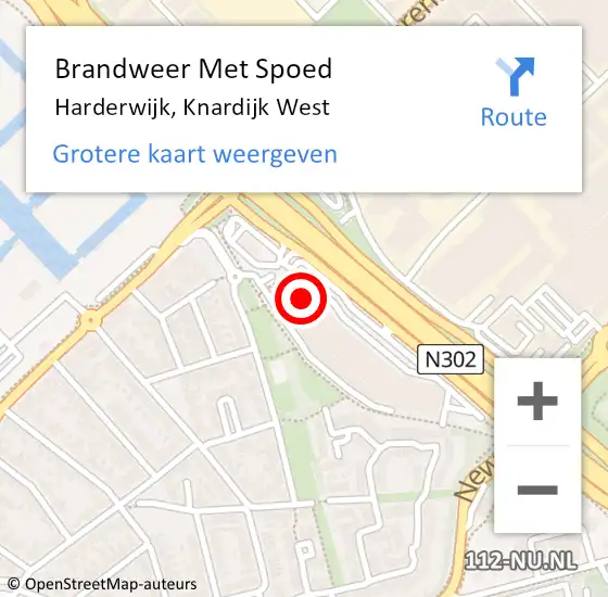 Locatie op kaart van de 112 melding: Brandweer Met Spoed Naar Harderwijk, Knardijk West op 27 juli 2022 13:41