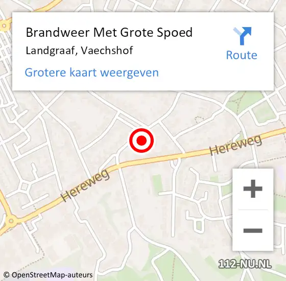 Locatie op kaart van de 112 melding: Brandweer Met Grote Spoed Naar Landgraaf, Vaechshof op 27 juli 2022 14:48