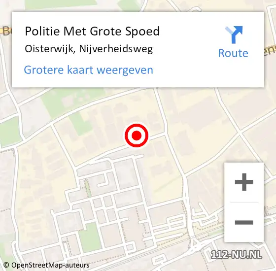 Locatie op kaart van de 112 melding: Politie Met Grote Spoed Naar Oisterwijk, Nijverheidsweg op 27 juli 2022 15:21