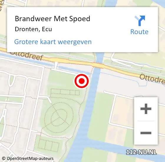 Locatie op kaart van de 112 melding: Brandweer Met Spoed Naar Dronten, Ecu op 27 juli 2022 16:51