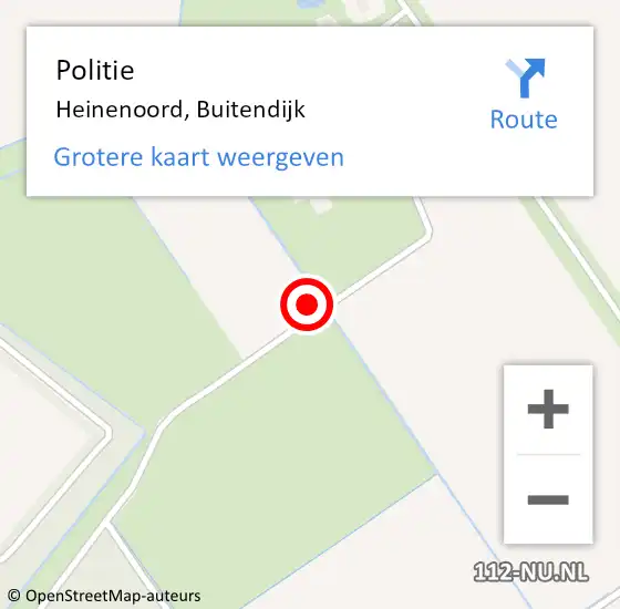 Locatie op kaart van de 112 melding: Politie Heinenoord, Buitendijk op 27 juli 2022 18:55