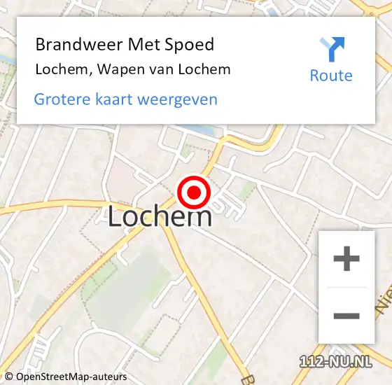 Locatie op kaart van de 112 melding: Brandweer Met Spoed Naar Lochem, Wapen van Lochem op 28 juli 2022 00:14