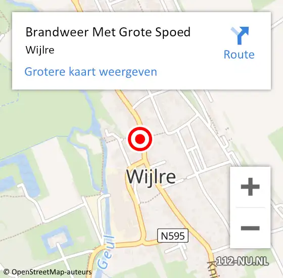 Locatie op kaart van de 112 melding: Brandweer Met Grote Spoed Naar Wijlre op 28 juli 2022 10:13