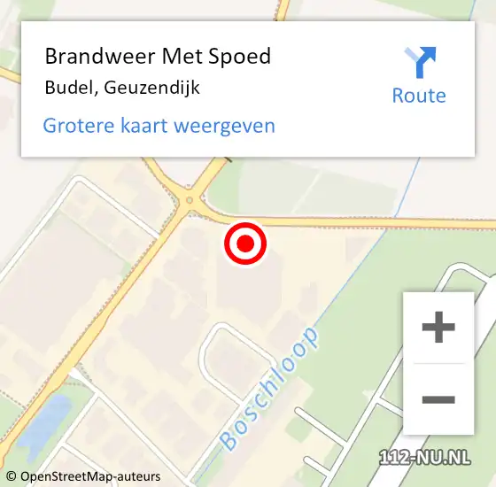 Locatie op kaart van de 112 melding: Brandweer Met Spoed Naar Budel, Geuzendijk op 28 juli 2022 12:53