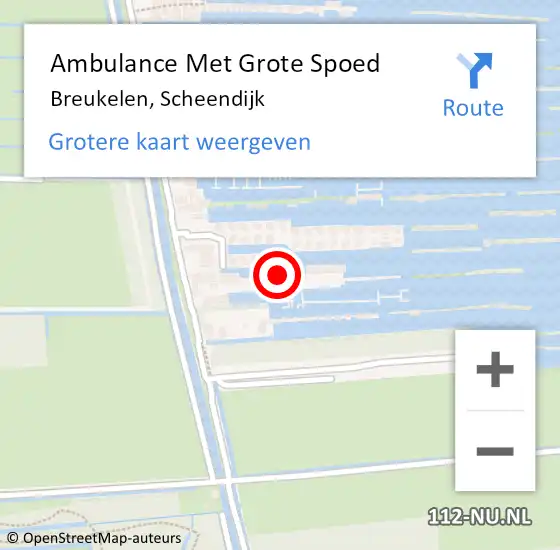 Locatie op kaart van de 112 melding: Ambulance Met Grote Spoed Naar Breukelen, Scheendijk op 28 juli 2022 13:39