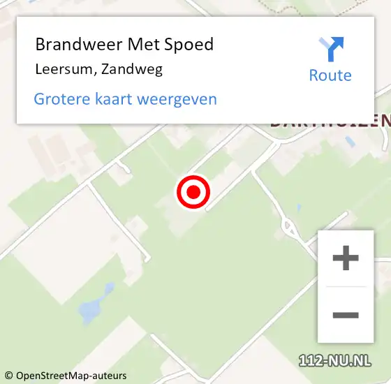 Locatie op kaart van de 112 melding: Brandweer Met Spoed Naar Leersum, Zandweg op 28 juli 2022 15:05