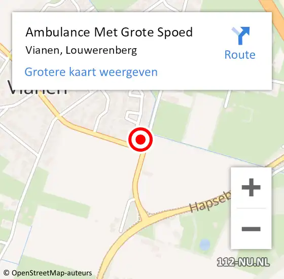 Locatie op kaart van de 112 melding: Ambulance Met Grote Spoed Naar Vianen, Louwerenberg op 28 juli 2022 19:02