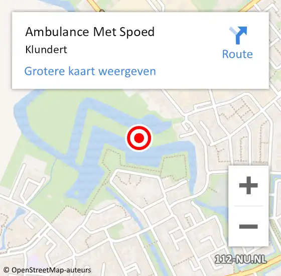 Locatie op kaart van de 112 melding: Ambulance Met Spoed Naar Klundert op 28 juli 2022 19:20