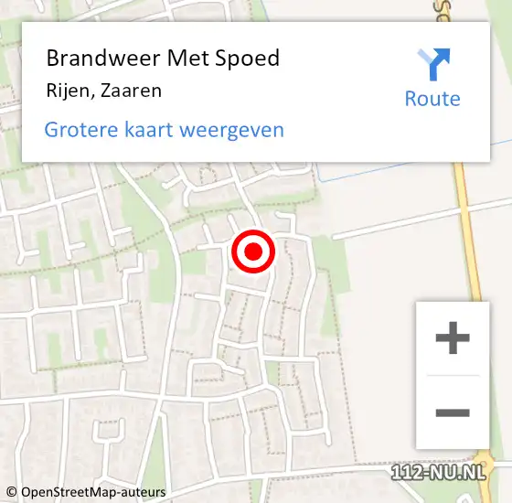 Locatie op kaart van de 112 melding: Brandweer Met Spoed Naar Rijen, Zaaren op 28 juli 2022 20:37