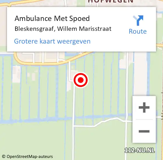 Locatie op kaart van de 112 melding: Ambulance Met Spoed Naar Bleskensgraaf op 29 juli 2022 10:09