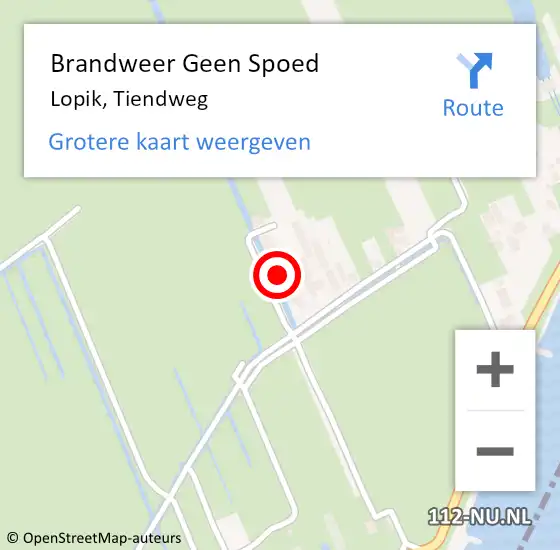 Locatie op kaart van de 112 melding: Brandweer Geen Spoed Naar Lopik, Tiendweg op 29 juli 2022 13:08