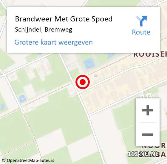 Locatie op kaart van de 112 melding: Brandweer Met Grote Spoed Naar Schijndel, Bremweg op 29 juli 2022 17:47
