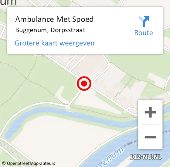 Locatie op kaart van de 112 melding: Ambulance Met Spoed Naar Buggenum, Dorpsstraat op 24 juli 2014 18:41