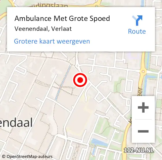 Locatie op kaart van de 112 melding: Ambulance Met Grote Spoed Naar Veenendaal, Verlaat op 30 juli 2022 12:09
