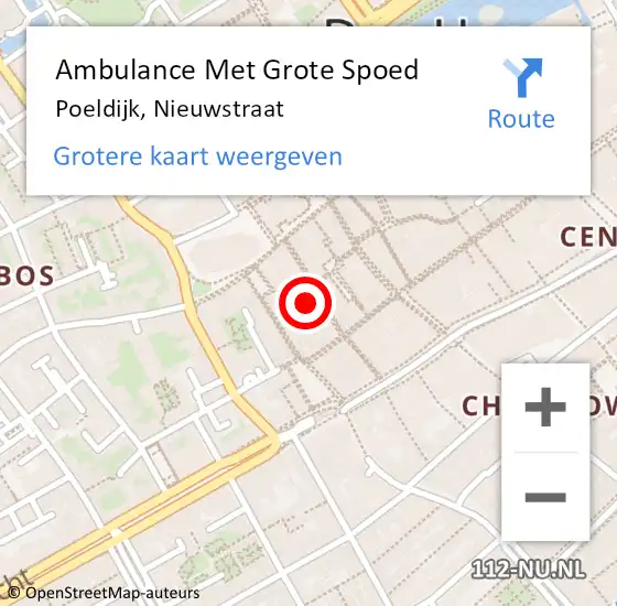 Locatie op kaart van de 112 melding: Ambulance Met Grote Spoed Naar Den Haag, Nieuwstraat op 30 juli 2022 15:39