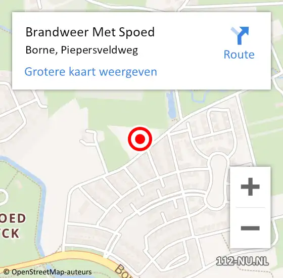 Locatie op kaart van de 112 melding: Brandweer Met Spoed Naar Hertme, Piepersveldweg op 30 juli 2022 16:46