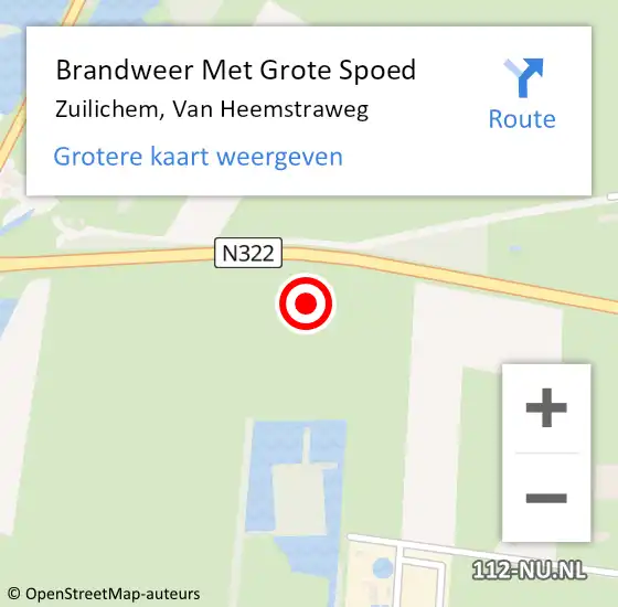 Locatie op kaart van de 112 melding: Brandweer Met Grote Spoed Naar Zuilichem, Van Heemstraweg op 30 juli 2022 16:50