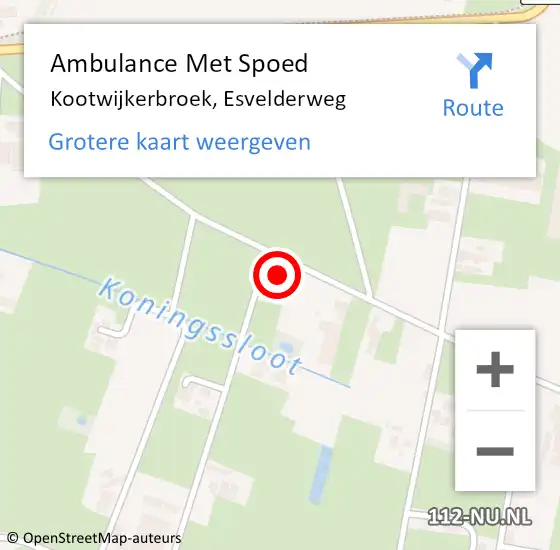 Locatie op kaart van de 112 melding: Ambulance Met Spoed Naar Kootwijkerbroek, Esvelderweg op 30 juli 2022 16:58