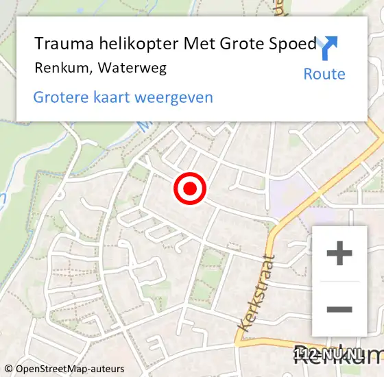 Locatie op kaart van de 112 melding: Trauma helikopter Met Grote Spoed Naar Renkum, Waterweg op 30 juli 2022 18:27