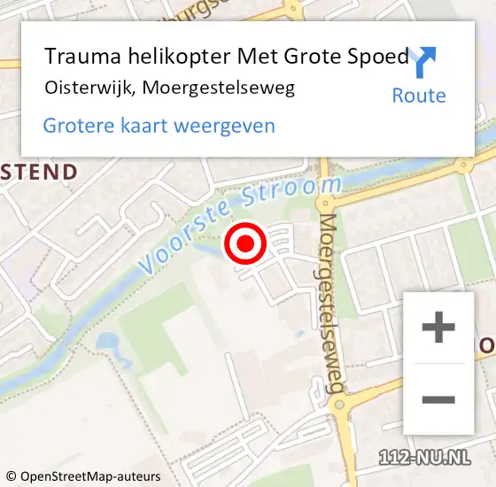 Locatie op kaart van de 112 melding: Trauma helikopter Met Grote Spoed Naar Oisterwijk, Moergestelseweg op 30 juli 2022 20:07