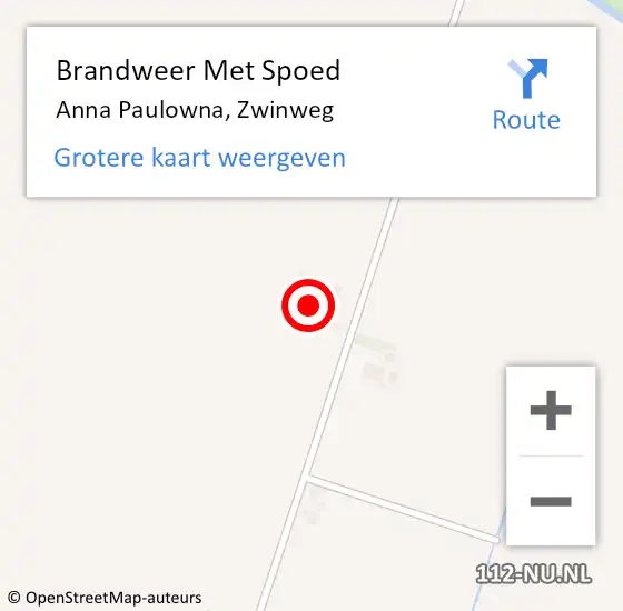 Locatie op kaart van de 112 melding: Brandweer Met Spoed Naar Anna Paulowna, Zwinweg op 30 juli 2022 22:24