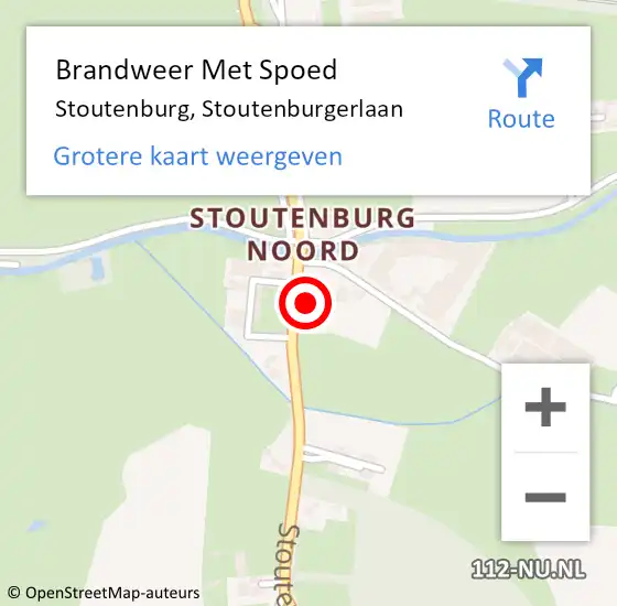 Locatie op kaart van de 112 melding: Brandweer Met Spoed Naar Stoutenburg, Stoutenburgerlaan op 30 juli 2022 23:00