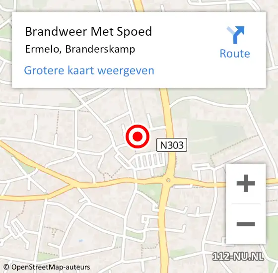 Locatie op kaart van de 112 melding: Brandweer Met Spoed Naar Ermelo, Branderskamp op 31 juli 2022 01:15